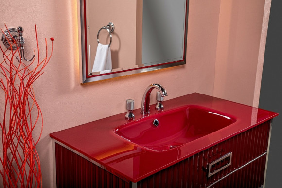 Тумба под раковину Boheme Armadi Art Monaco 80 866-080-RCR Бордо глянец Хром