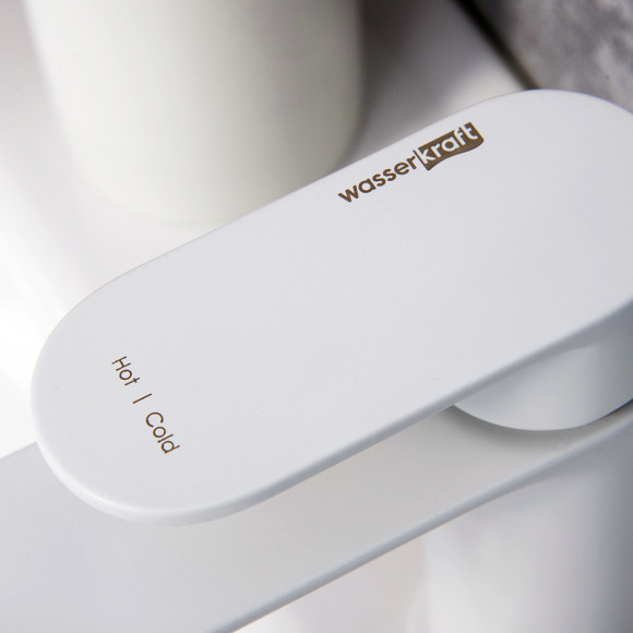 Смеситель для раковины WasserKRAFT Mindel 8503H Белый матовый