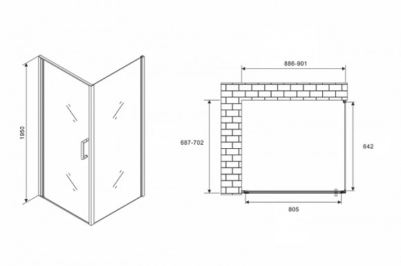 Душевой уголок Abber Sonnenstrand 90x70 AG04090-S70 профиль Хром стекло прозрачное Душевой уголок Abber Sonnenstrand 90x70 AG04090-S70 профиль Хром стекло прозрачное