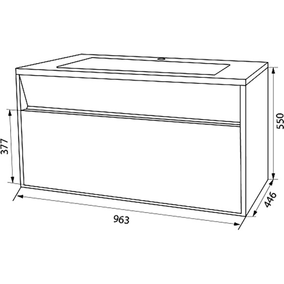 Тумба с раковиной Iddis Esper 100 ESP10W0i95K подвесная Белая