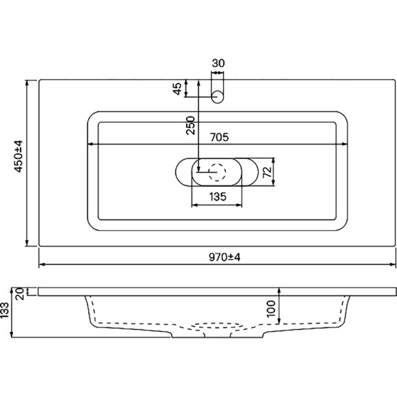 Тумба с раковиной Iddis Esper 100 ESP10W0i95K подвесная Белая
