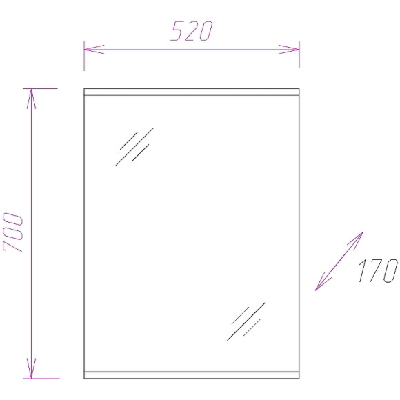 Зеркало Onika Крит 52.00 205211 Белое Зеркало Onika Крит 52.00 205211 Белое