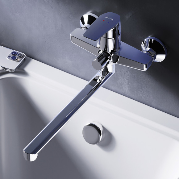 Смеситель для ванны AM.PM Gem F90A90000 универсальный Хром Смеситель для ванны AM.PM Gem F90A90000 универсальный Хром