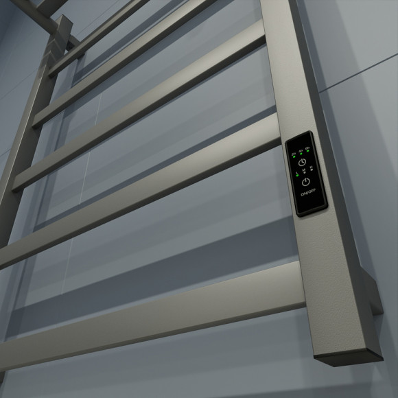 Электрический полотенцесушитель Маргроид 8110p профильный 810x500 8110p-8050-1083-7024 с полкой Графитовый серый