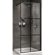 Душевая перегородка Abber Immer Offen 90 AG62090B профиль Черный стекло прозрачное Душевая перегородка Abber Immer Offen 90 AG62090B профиль Черный стекло прозрачное