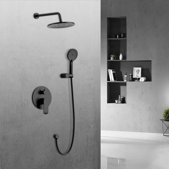 Душевая система Vincea Esse VSFW-1E1MB Черная матовая Душевая система Vincea Esse VSFW-1E1MB Черная матовая