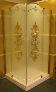 Душевой уголок Huppe Studio Victorian SV0101.031.344 профиль и фурнитура бронза, матовое стекло