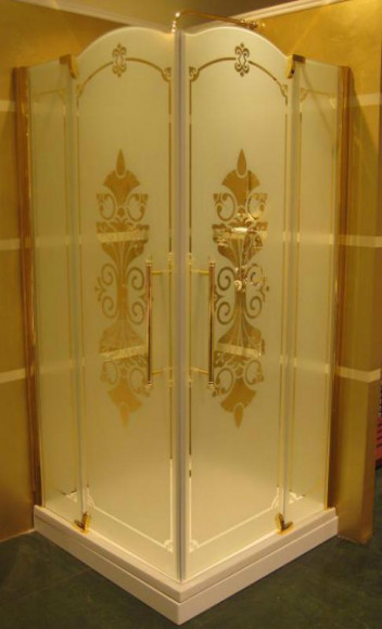Душевой уголок Huppe Studio Victorian SV0101.031.344 профиль и фурнитура бронза, матовое стекло
