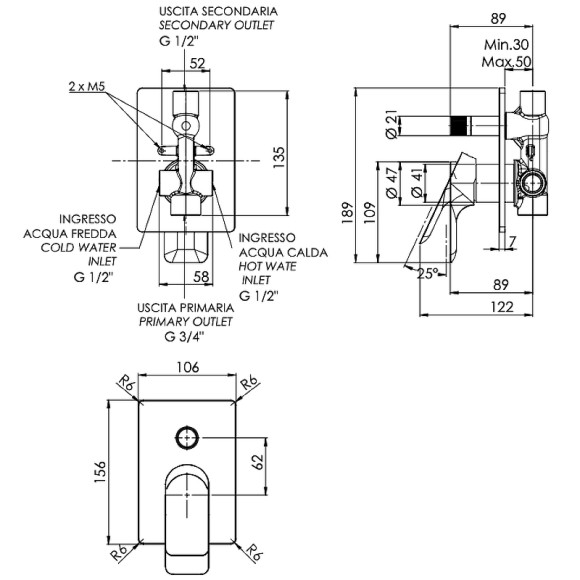 Смеситель для душа Remer Infinity I09HG Хром Смеситель для душа Remer Infinity I09HG Хром