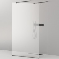 Душевая перегородка Cezares Liberta 125 LIBERTA-L-2-125-C-NERO профиль Черный матовый стекло прозрачное