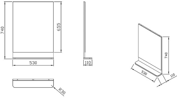 Зеркало Ravak Be Happy II 55 X000001099 Белое Зеркало Ravak Be Happy II 55 X000001099 Белое