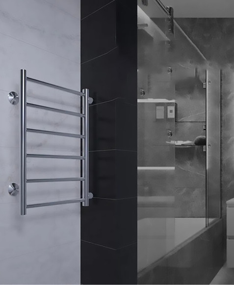 Водяной полотенцесушитель Terminus Аврора П6 400х600 бп500 4670078529862 Хром, боковое подключение, G 1" НР