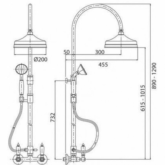 Душевая система Cezares Diamond DIAMOND-CD-03/24-Sw Золото 24 карат Душевая система Cezares Diamond DIAMOND-CD-03/24-Sw Золото 24 карат