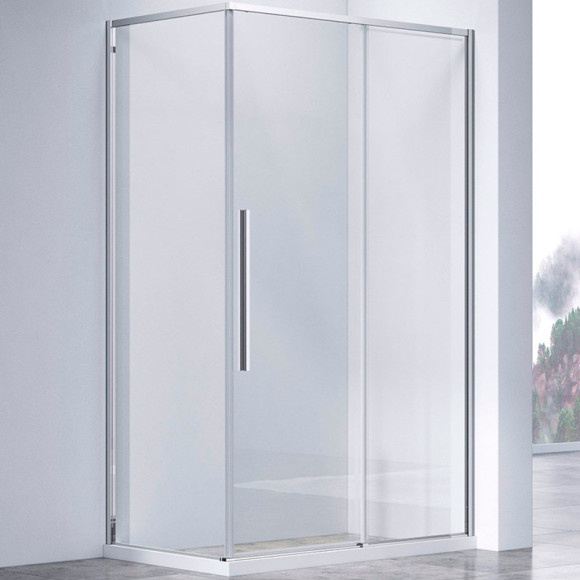 Душевой уголок Vincea Slim-N 100x90 VSR-4SN9010CL профиль Хром стекло прозрачное
