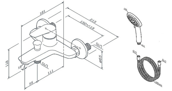 Смеситель для ванны AM.PM Joy F85E15000 Хром Смеситель для ванны AM.PM Joy F85E15000 Хром