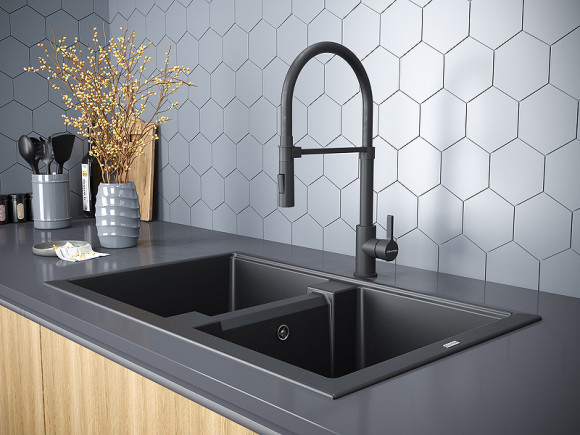 Смеситель для кухни Paulmark Halt Ha214021-401 Антрацит