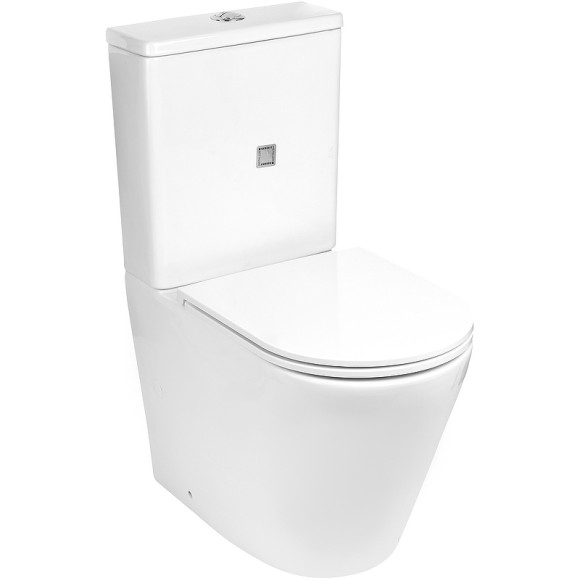 Унитаз компакт WeltWasser Salzbach 011 GL-WT 10000011688 с бачком и сиденьем Микролифт Унитаз компакт WeltWasser Salzbach 011 GL-WT 10000011688 с бачком и сиденьем Микролифт