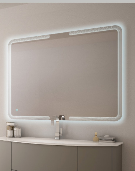 Зеркало Cezares 90 со встроенной LED подстветкой и сенсорным выключателем Touch System с встроенной подстветкой