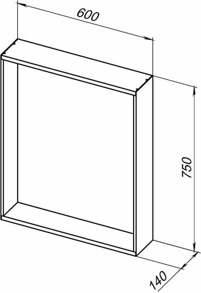 Зеркало Allen Brau Reality 60 1.32016.BB с подсветкой Черный браш с сенсорным выключателем