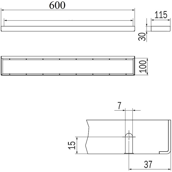 Рейлинг Inda Indissima Barra A8883DNE модульный Черный матовый Рейлинг Inda Indissima Barra A8883DNE модульный Черный матовый