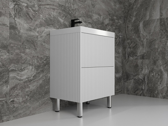 Тумба под раковину Style Line Стокгольм 60 ЛС-00002333 Белый рифленый софт Тумба под раковину Style Line Стокгольм 60 ЛС-00002333 Белый рифленый софт