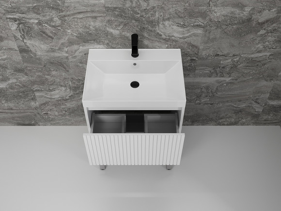 Тумба под раковину Style Line Стокгольм 60 ЛС-00002333 Белый рифленый софт Тумба под раковину Style Line Стокгольм 60 ЛС-00002333 Белый рифленый софт