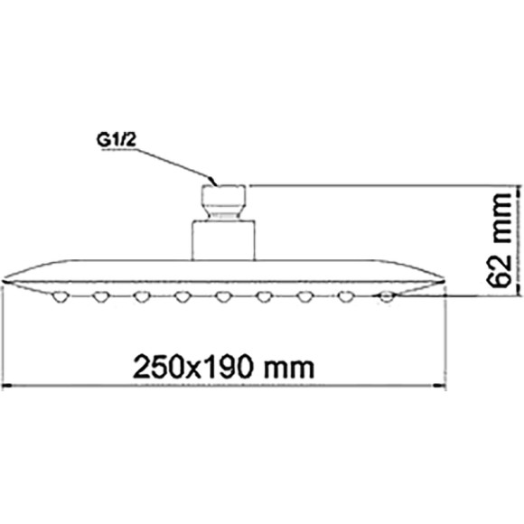 Верхний душ WasserKRAFT A031 Хром Верхний душ WasserKRAFT A031 Хром