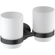 Стакан для зубных щеток Timo Saona 13034/03 двойной Черный матовый Стакан для зубных щеток Timo Saona 13034/03 двойной Черный матовый