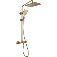 Душевая система Kaiser Serio 05382-3 с термостатом Шлифованное золото Душевая система Kaiser Serio 05382-3 с термостатом Шлифованное золото