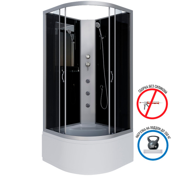 Душевая кабина Niagara Classic 100x100 NG-2509-14BKG с гидромассажем Душевая кабина Niagara Classic 100x100 NG-2509-14BKG с гидромассажем