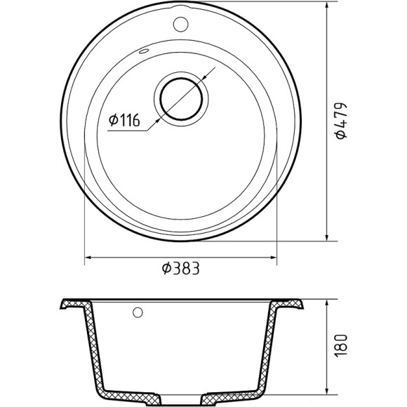Кухонная мойка GranFest Quarz GF-Z08 Темно-серая Кухонная мойка GranFest Quarz GF-Z08 Темно-серая