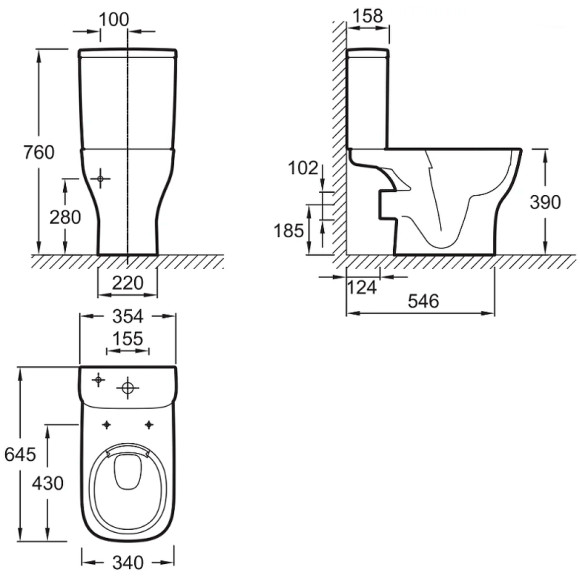 Унитаз компакт Jacob Delafon Struktura UJAJ102-WTE без бачка и сиденья Унитаз компакт Jacob Delafon Struktura UJAJ102-WTE без бачка и сиденья