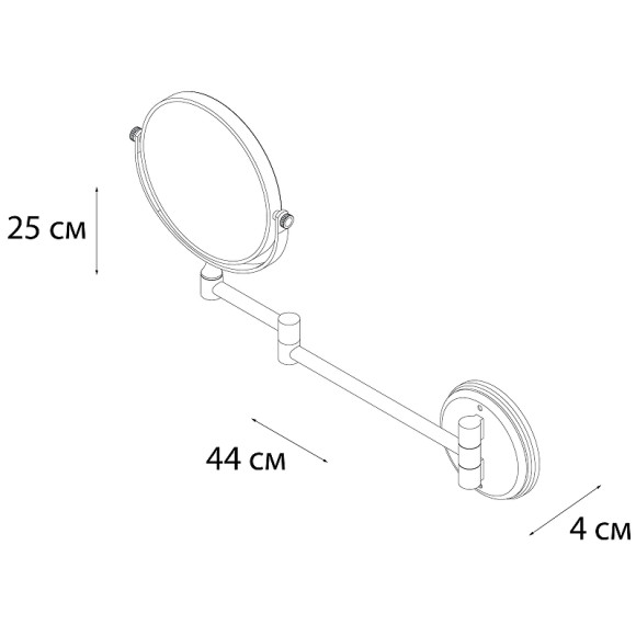 Косметическое зеркало Fixsen Hotel FX-31021F Графит Косметическое зеркало Fixsen Hotel FX-31021F Графит