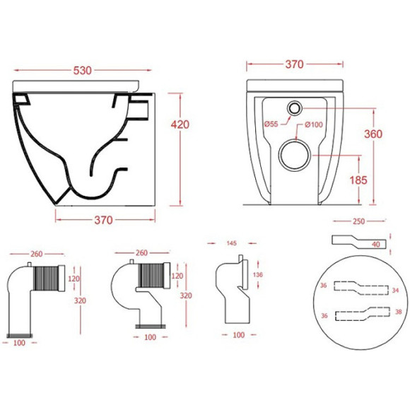 Унитаз Artceram File 2.0 FLV005 01 30 приставной Белый без сиденья