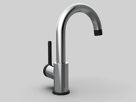 Смеситель для раковины GPD Gildo MTL165-K-S Хром Черный