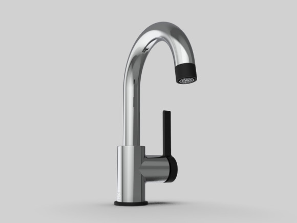 Смеситель для раковины GPD Gildo MTL165-K-S Хром Черный