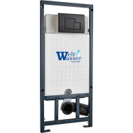 Инсталляция WeltWasser WW Marberg 507 SE BL 10000011216 для унитаза с Черной матовой клавишей смыва