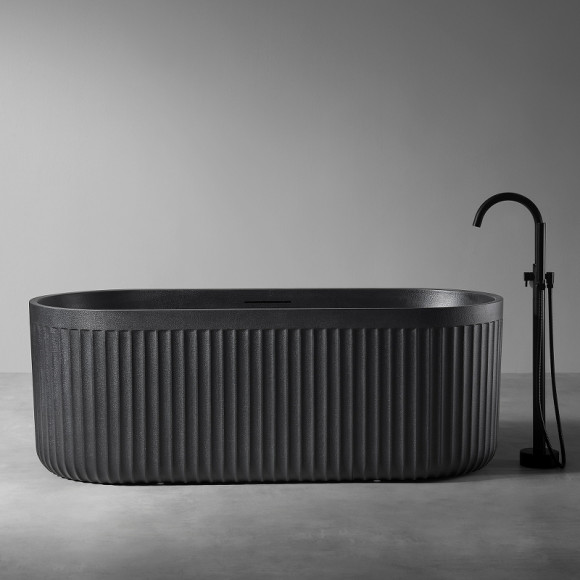 Ванна из искусственного камня Abber Stuttgart 170x75 AM9925B Черная матовая без гидромассажа Ванна из искусственного камня Abber Stuttgart 170x75 AM9925B Черная матовая без гидромассажа