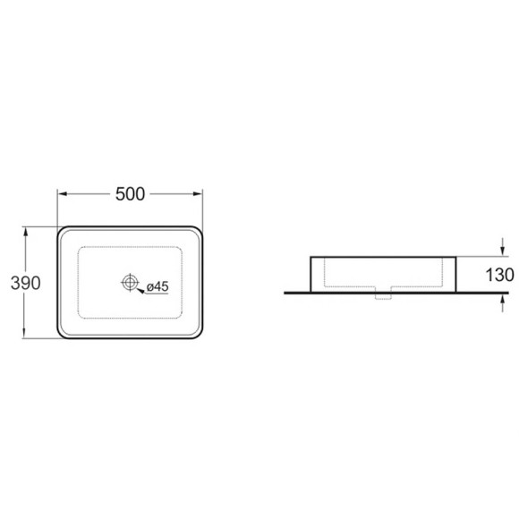Раковина-чаша Vincea 50 VBS-105MC Капучино матовый