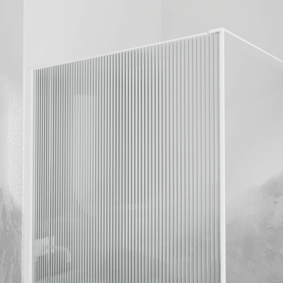 Душевая перегородка RGW Walk In WA-08W 90 06100809-155 профиль Белый стекло ребристое Душевая перегородка RGW Walk In WA-08W 90 06100809-155 профиль Белый стекло ребристое