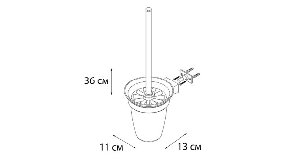 Ершик для унитаза Fixsen Trend FX-97813 Черный