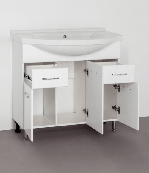 Тумба под раковину Style Line Эко Стандарт 26 Эльбрус 90 Белый глянец Тумба под раковину Style Line Эко Стандарт 26 Эльбрус 90 Белый глянец