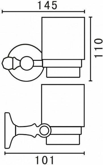 Стакан для зубных щеток Art&Max Antic Crystal AM-E-2668SJ-Cr Хром