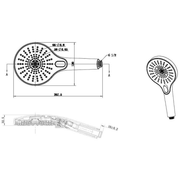 Ручной душ Vincea Inspire VSHN-3I1HMB Черный матовый Ручной душ Vincea Inspire VSHN-3I1HMB Черный матовый