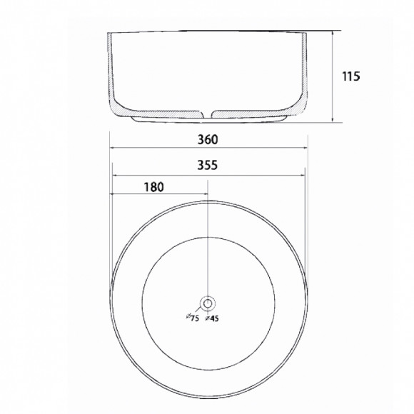 Раковина-чаша Abber Bequem 36 AC2114Regen Хамелеон Раковина-чаша Abber Bequem 36 AC2114Regen Хамелеон