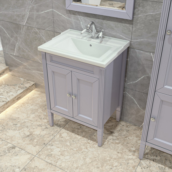 Тумба под раковину Caprigo Albion Concept 60 34010-SF028 Серая матовая