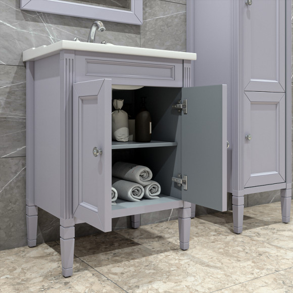 Тумба под раковину Caprigo Albion Concept 60 34010-SF028 Серая матовая