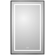 Зеркало BelBagno Kraft 50 SPC-KRAFT-500-800-LED-TCH-WARM-NERO с подсветкой Черное с сенсорным выключателем и подогревом