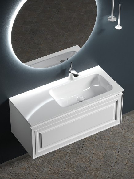 Тумба под раковину Sancos Very 100 R VR100RW подвесная Bianco