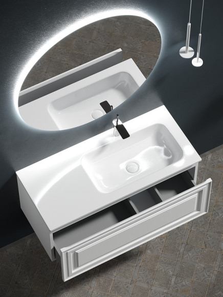 Тумба под раковину Sancos Very 100 R VR100RW подвесная Bianco